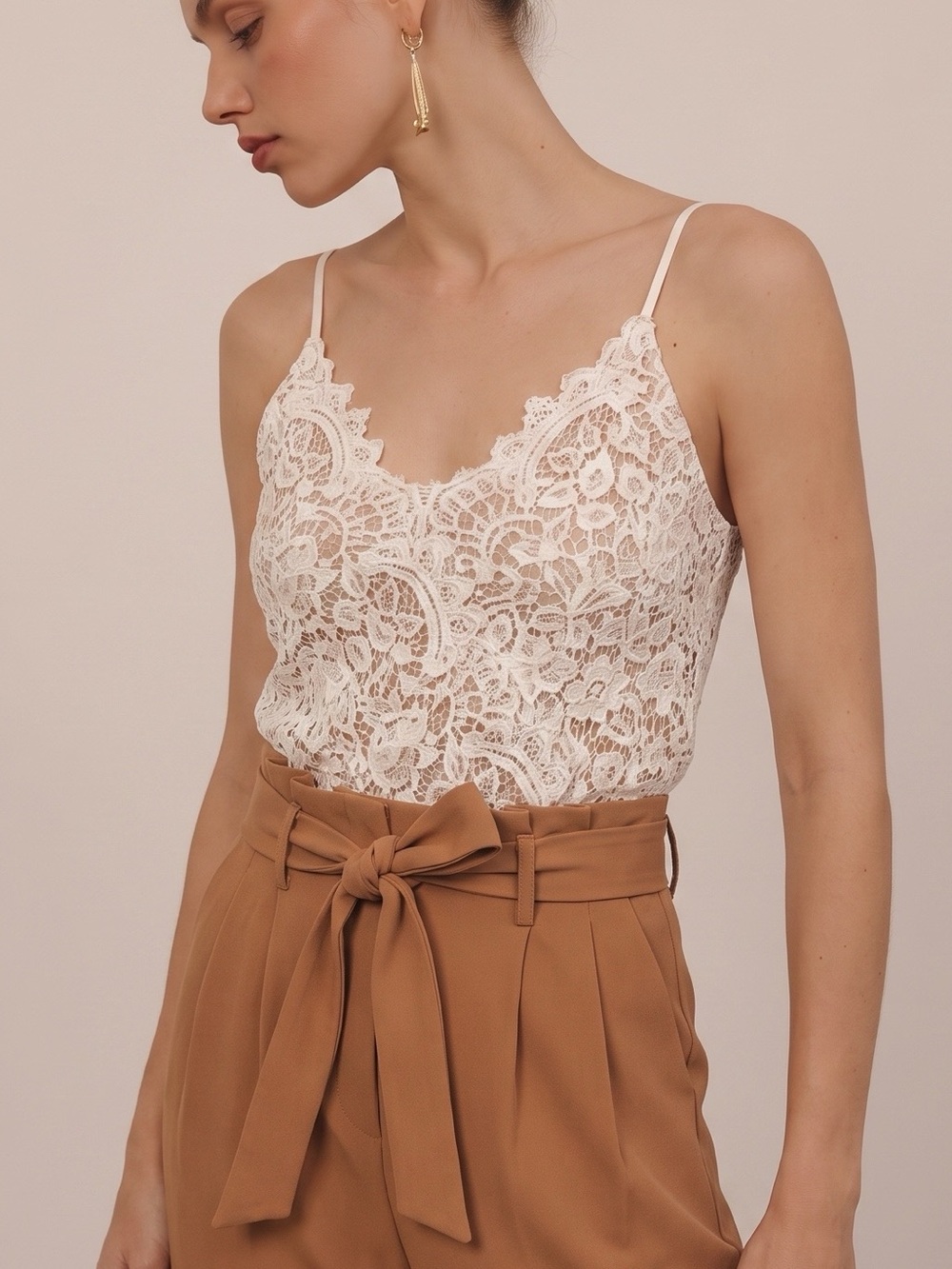 Leyden Ivory Lace V-Neck Camisole